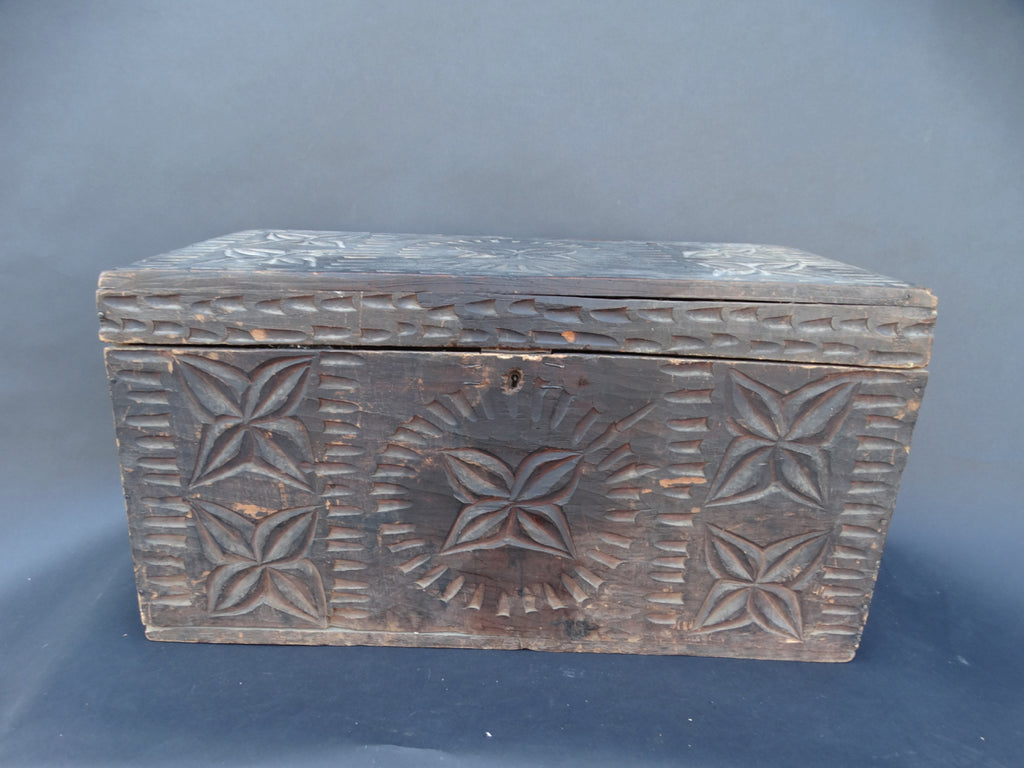 19th Century Guatemalan Hand Carved Chest