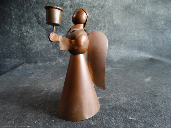 Hector Aguilar-style Mexican Angel Copper Candlestick