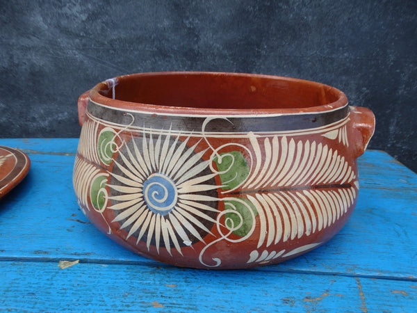 Mexican Redware Frijolera 1950s