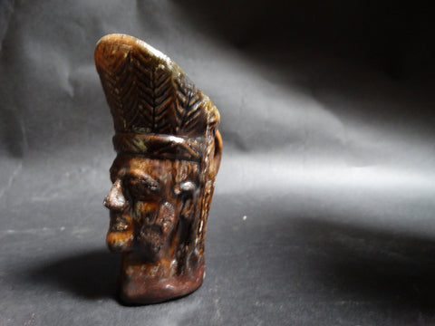 Mexican Pottery Pulque Head Jug/Cup M2656
