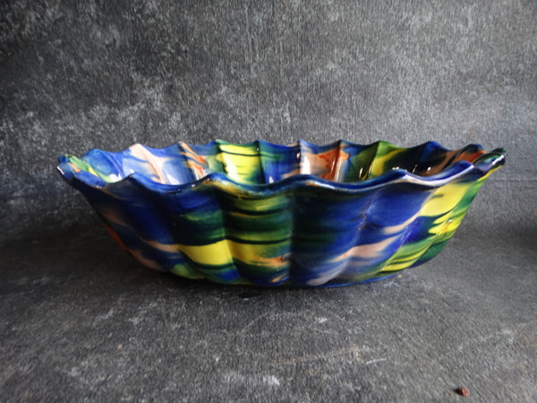 Oaxacan Scallop-edged and Ridged Dripware Bowl M2660