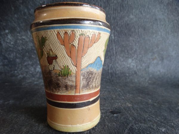 Miniature Petatillo Vase Desert Landscape M2681