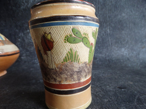 Miniature Petatillo Vase Desert Landscape M2681