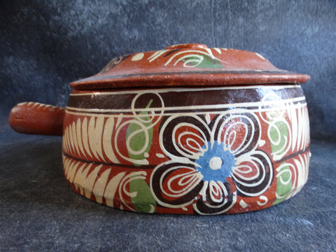 Mexican Redware Beanpot/Casserole c 1940s M2698