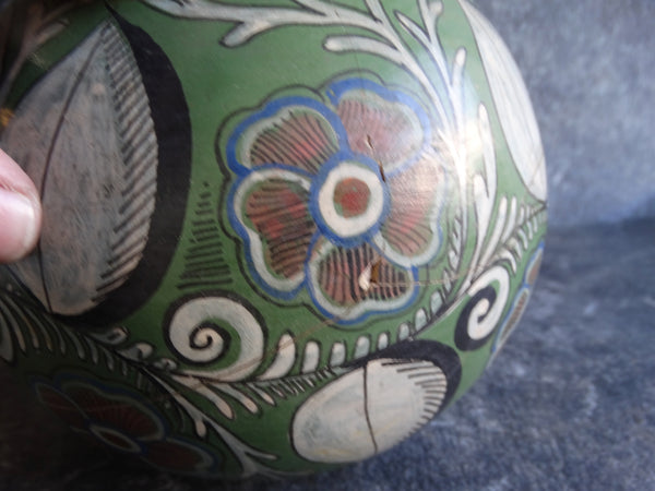 Mexican Burnished Pottery Orb Vase circa 1930s M2763