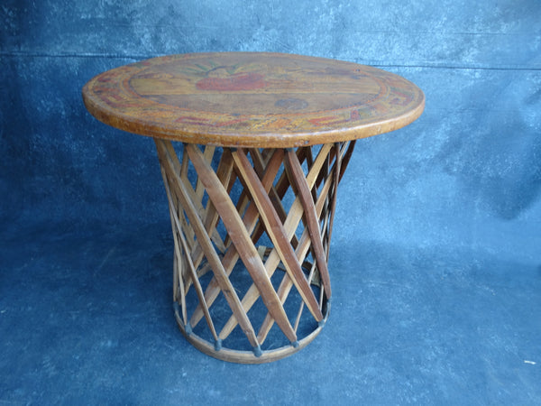 Courting Couple Equipale Mexican Leather Topped Table circa 1940 M2767