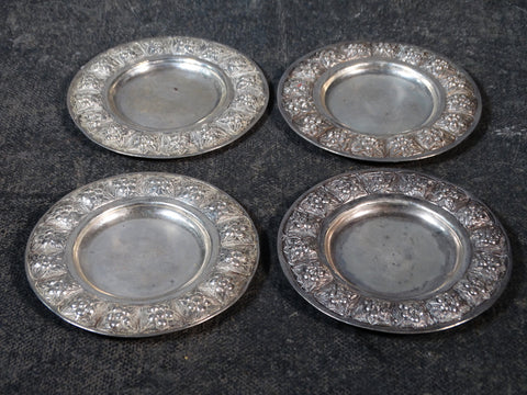Sanborns Set of 4 Silver Butter Dishes M2772