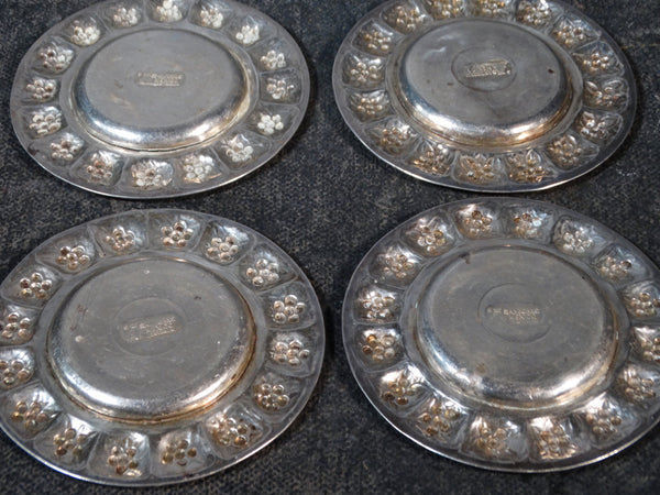 Sanborns Set of 4 Silver Butter Dishes M2772