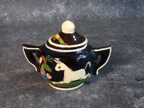 Mexican Tlaquepaque Sugar Bowl with Lid M2786