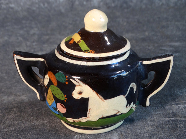 Mexican Tlaquepaque Sugar Bowl with Lid M2786