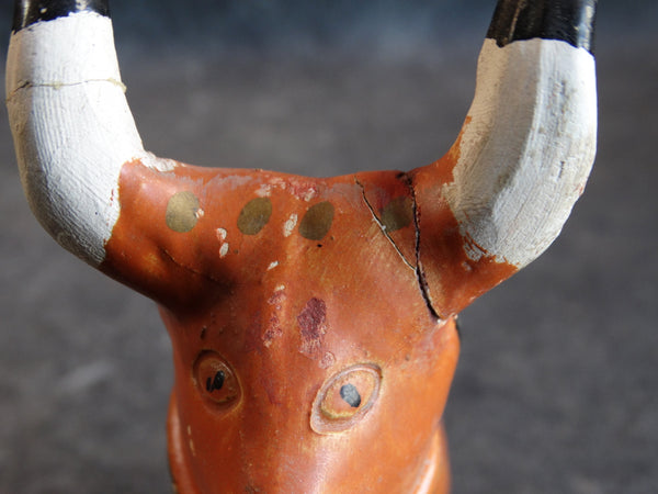 Santa Cruz Pottery Bull Toothpick Holder c1940s M2809