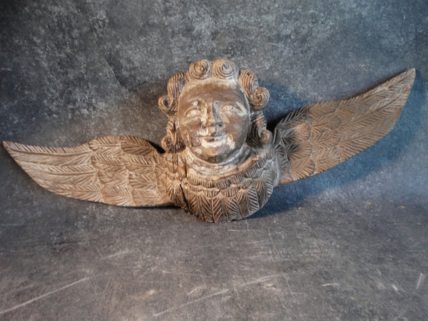 Mexican Angel Cherub Over Door Carved in Wood M2815