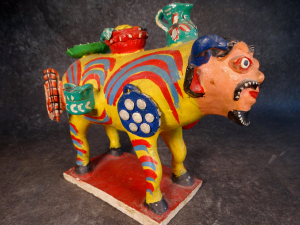 Mexican Ortega Grotesque Folk Art Man-Bull Figure/Candelaria  M2819