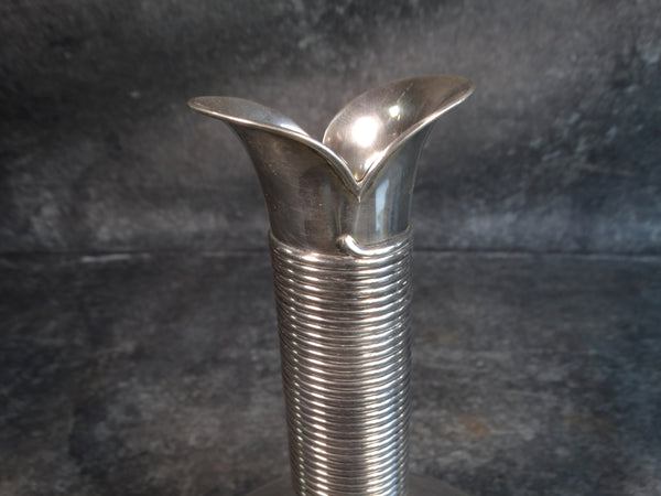 Mexican Silver Moderne Tall Vase 1940s