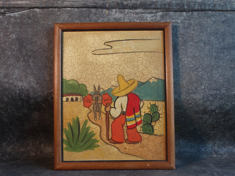 A. Ruelle Mexican Scene - Man with Donkey circa 1930 M2875