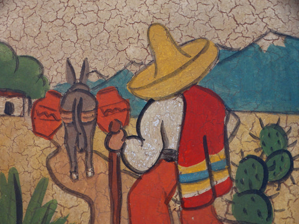A. Ruelle Mexican Scene - Man with Donkey circa 1930 M2875