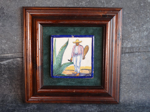 Uriarte Talavera Tile in a Frame - The Tequila Maker M2877