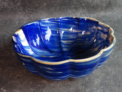 Oaxacan Dripware Bowl in Blue M2889