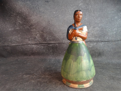 Tlaquepaque Mexican Woman Decanter/Flask M2892