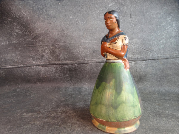 Tlaquepaque Mexican Woman Decanter/Flask M2892