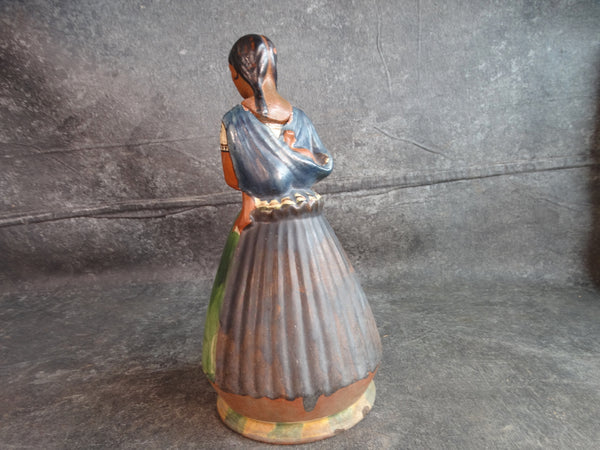 Tlaquepaque Mexican Woman Decanter/Flask M2892