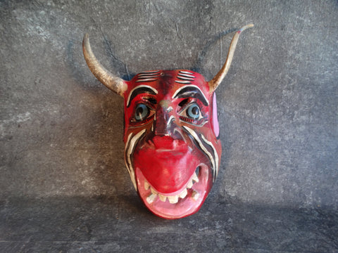 Mexican Festival Parade Devil Mask circa 1960s M2916