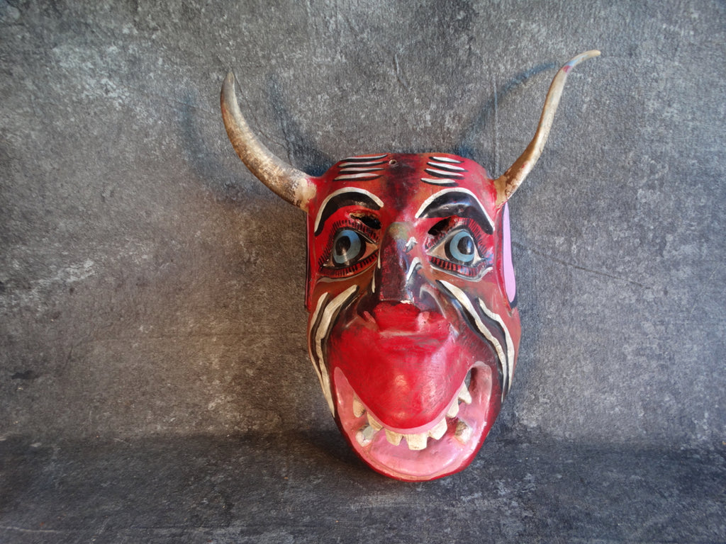 Vintage Mexican Folk Art Popote Straw Mask, Circa 1960s — portmanteau new  york