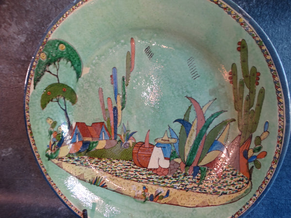 Tlaquepaque Nile Green Charger by Josephine Arias M2932