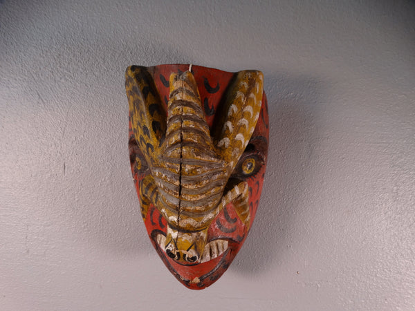 Mexican Carnival Mask - Devil with a Moth on its Face - late 1950s M2945