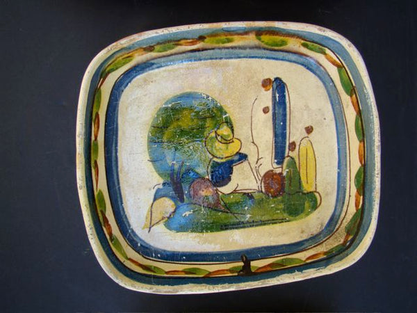 Mexican Burnish Ware Set of 3 Trays