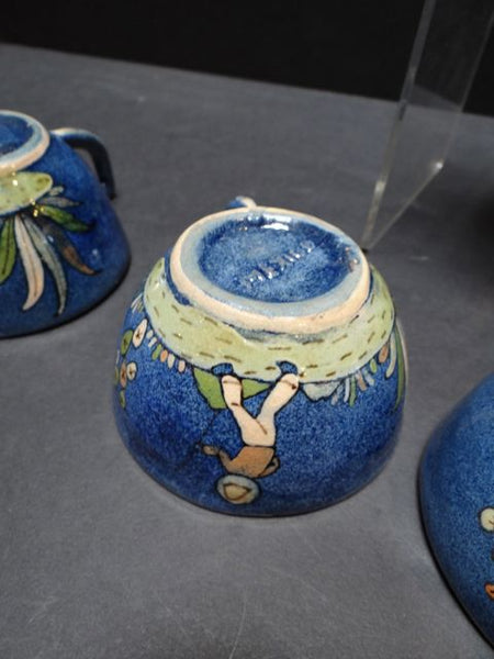 Tlaquepaque RARE Blue Cups and Saucers