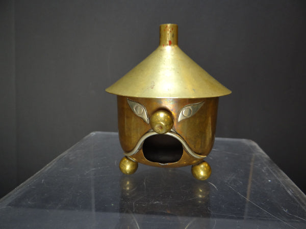 Mexican Brass, Copper, and Silver Chinaman Censer