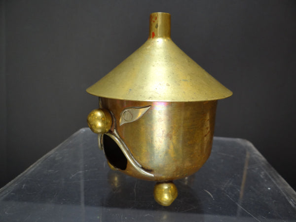 Mexican Brass, Copper, and Silver Chinaman Censer