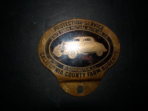 California County Farm Bureaus State Farm Badge 1930s