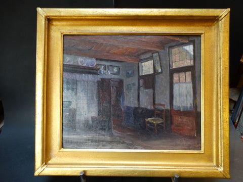 Colin Campbell Cooper- American Impressionist: Interior Scene – Oil On Canvas c. 1900