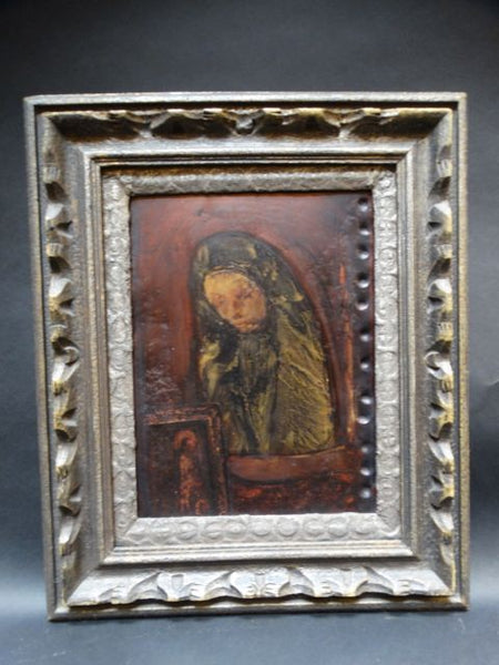 Imagist/Symbolist Madonna on Tin