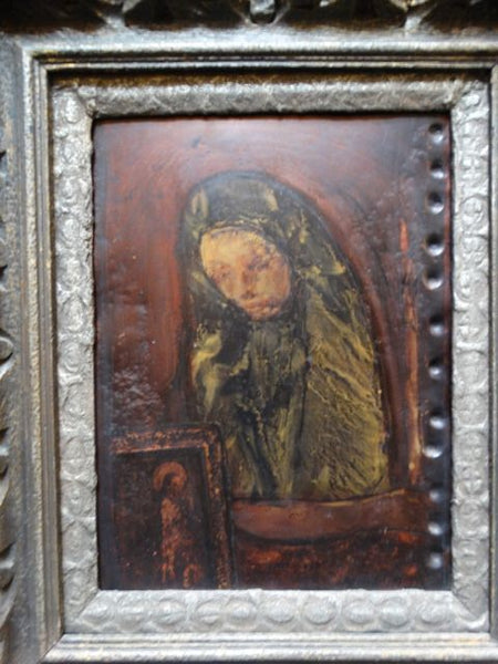 Imagist/Symbolist Madonna on Tin