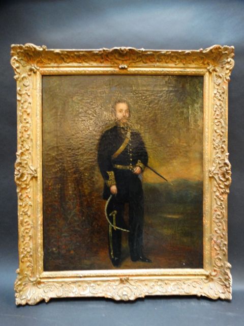 Alexander Melville Portrait of a Mexican Officer c 1865 Oil on Canvas –  Early California Antiques Shop