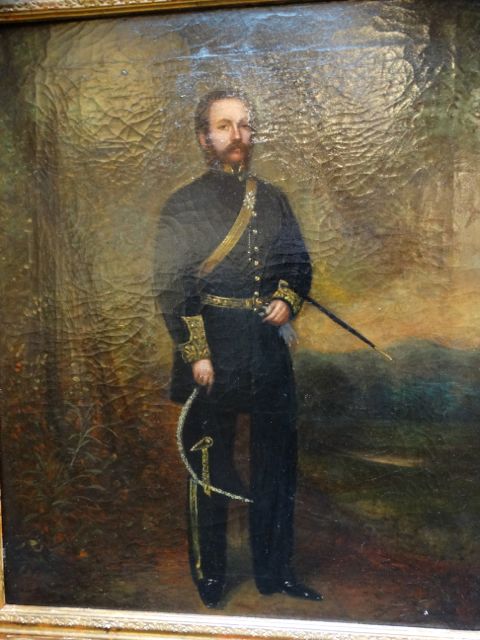 Alexander Melville Portrait of a Mexican Officer c 1865 Oil on Canvas –  Early California Antiques Shop