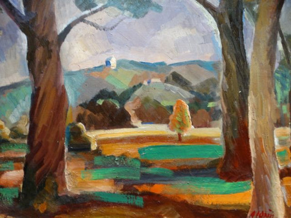 Anders Aldrin Landscape - Los Feliz Hills 1926 Oil on Canvas P1189