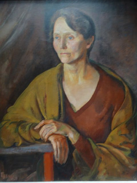 Ejnar Hansen “Pensive Woman” Oil on Canvas