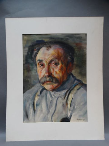 Ejnar Hansen Watercolor Older Man