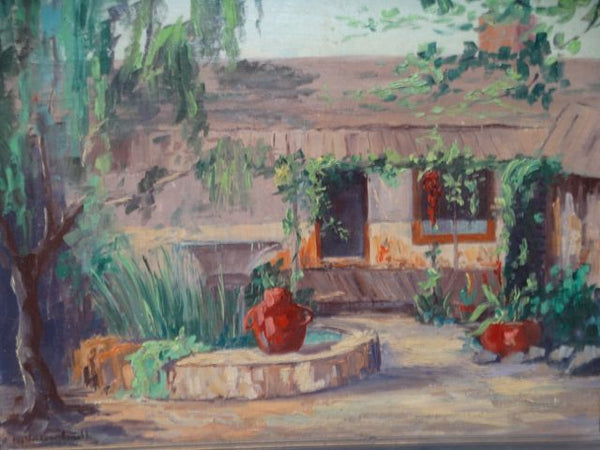 Eva R. Vanloan Smith: California Courtyard 1920s