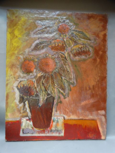 Anders Aldrin Sunflowers Oil on Canvas P1318