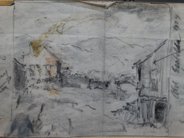 Walt Lee: Sketches, Rough of House and Outbuilding
