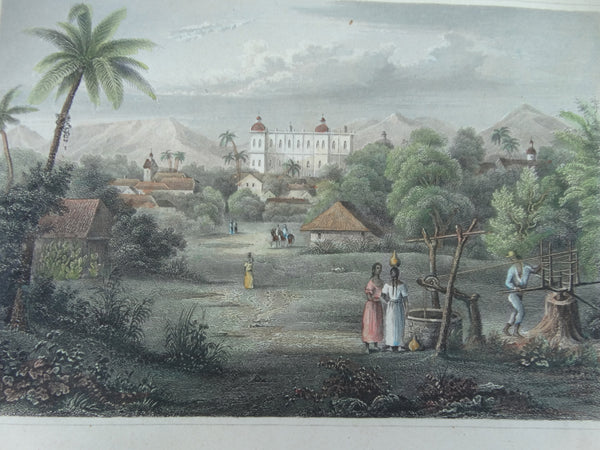 Engraving, Hand Painted, “LEON” (Central America)