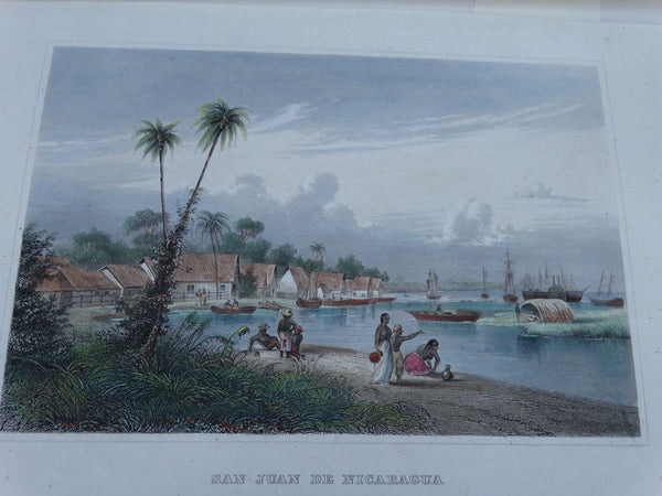 Engraving, Hand Painted, “San Juan de Nicaragua”, 1848-1852.
