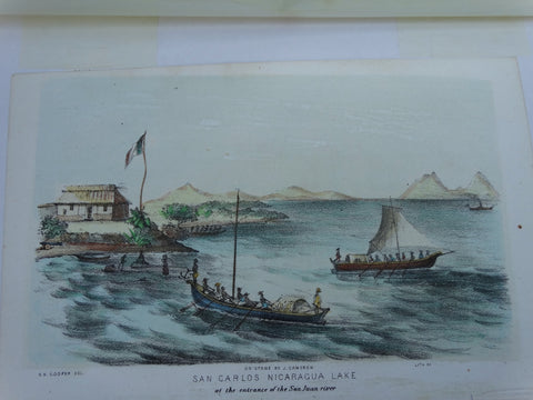 Engraving, Hand Painted “San Carlos Nicaragua Lake”