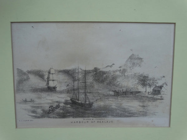 Engraving, “Harbor of Realajo”, 1853