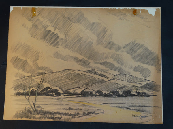 Sam Hyde Harris: California Hillside Sketch #8